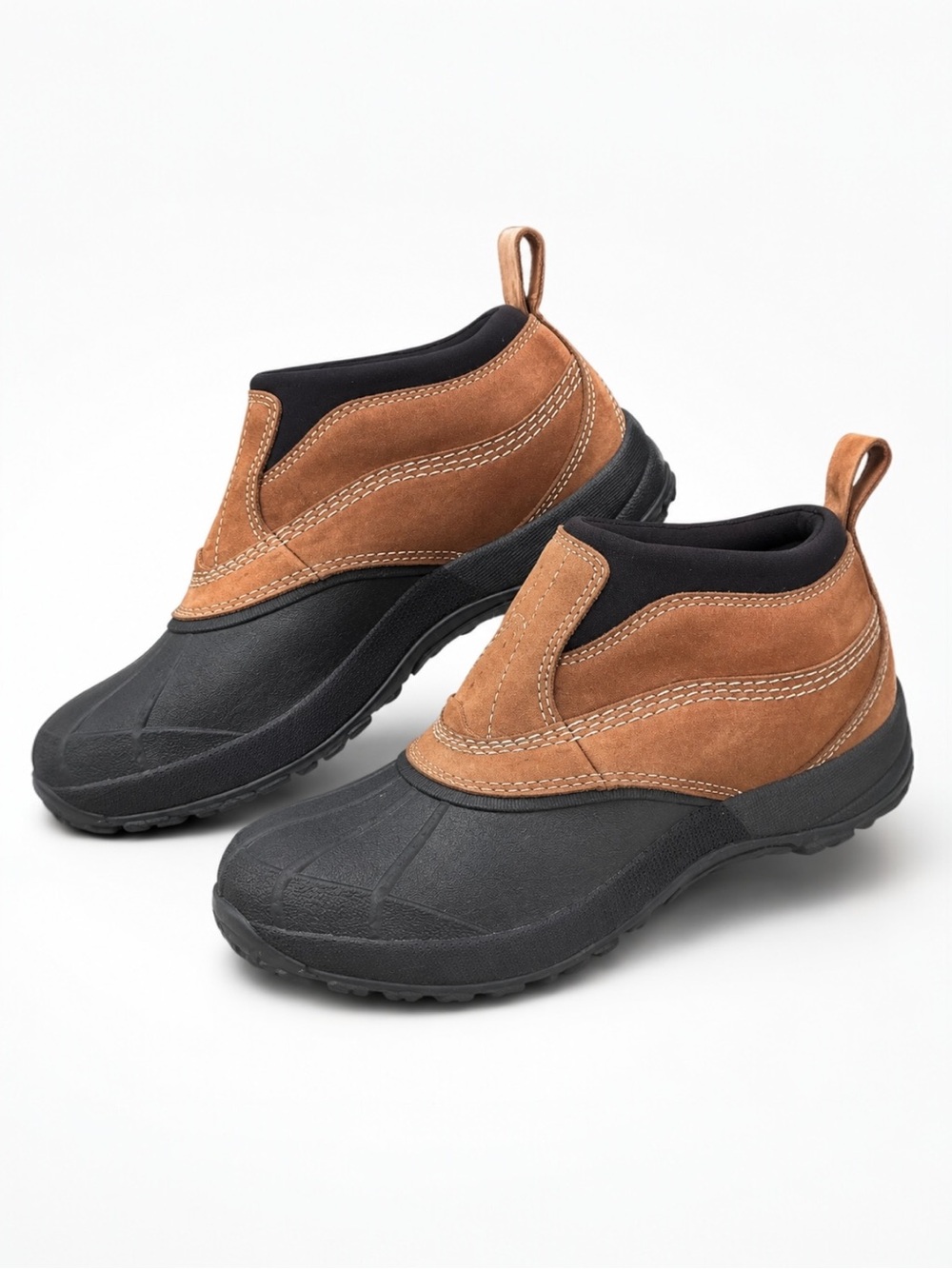 L.L.Bean Storm Chaser Brown Slip On Duck Shoes Suede Rubber Women’s 8 M Outdoor